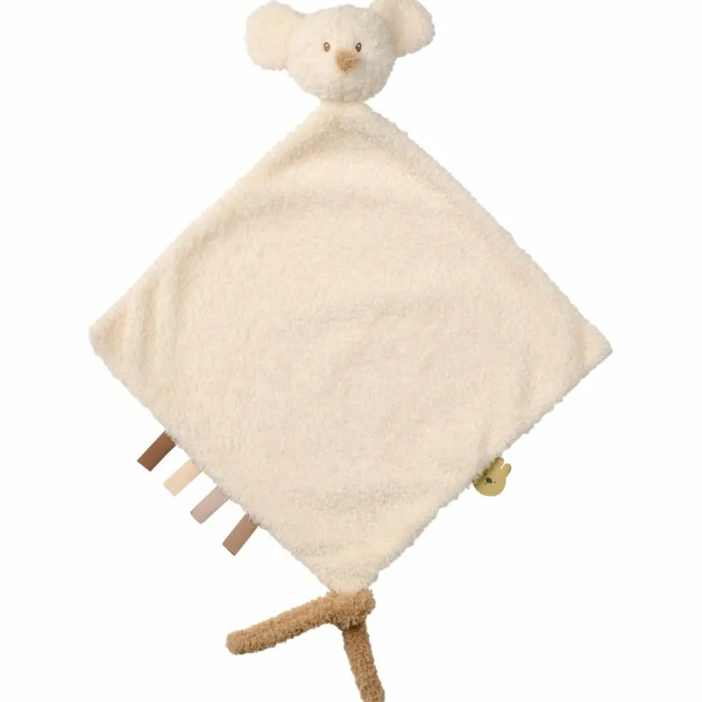 Maxi doudou attache sucette Teddy Souris Ecru