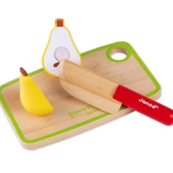 Maxi set de fruits et légumes en bois à découper