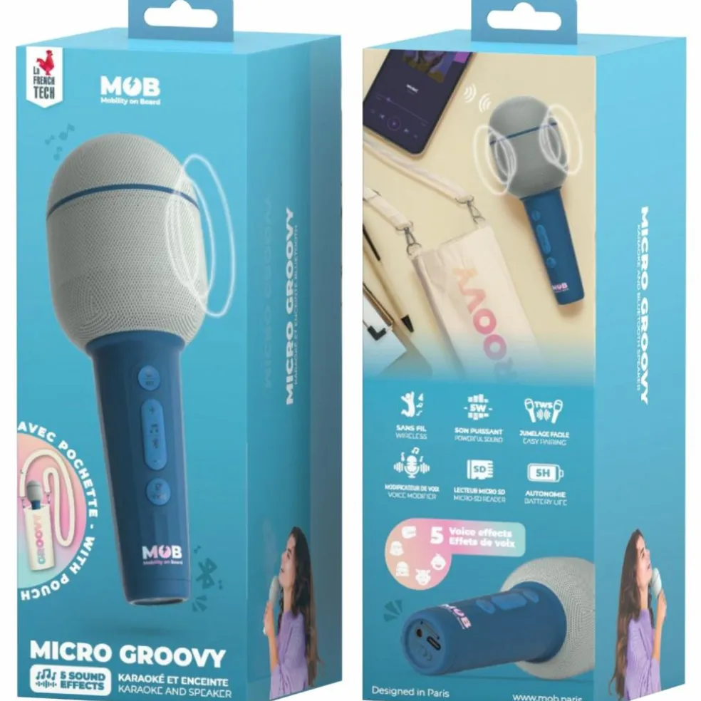 Micro karaoké Groovy Night Blue