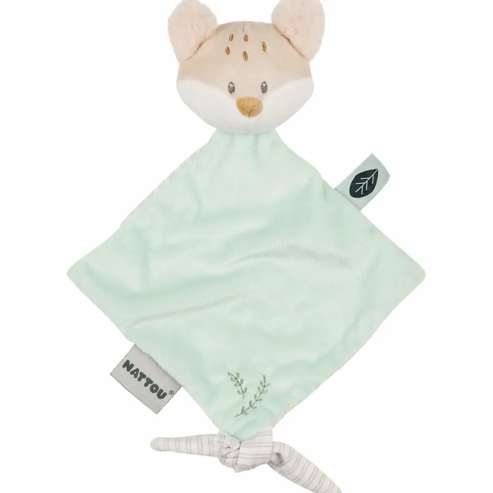 Mini doudou attache sucette Flo le Renard (19 cm)