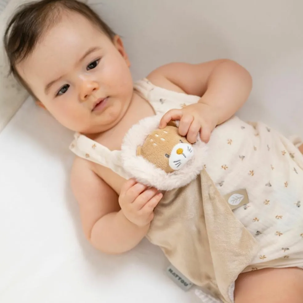 Mini doudou attache sucette Ernest le Lion (19 cm)