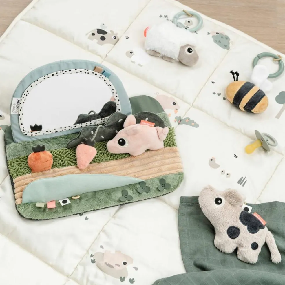 Miroir d'éveil Tummy time Tiny farm Multicolore