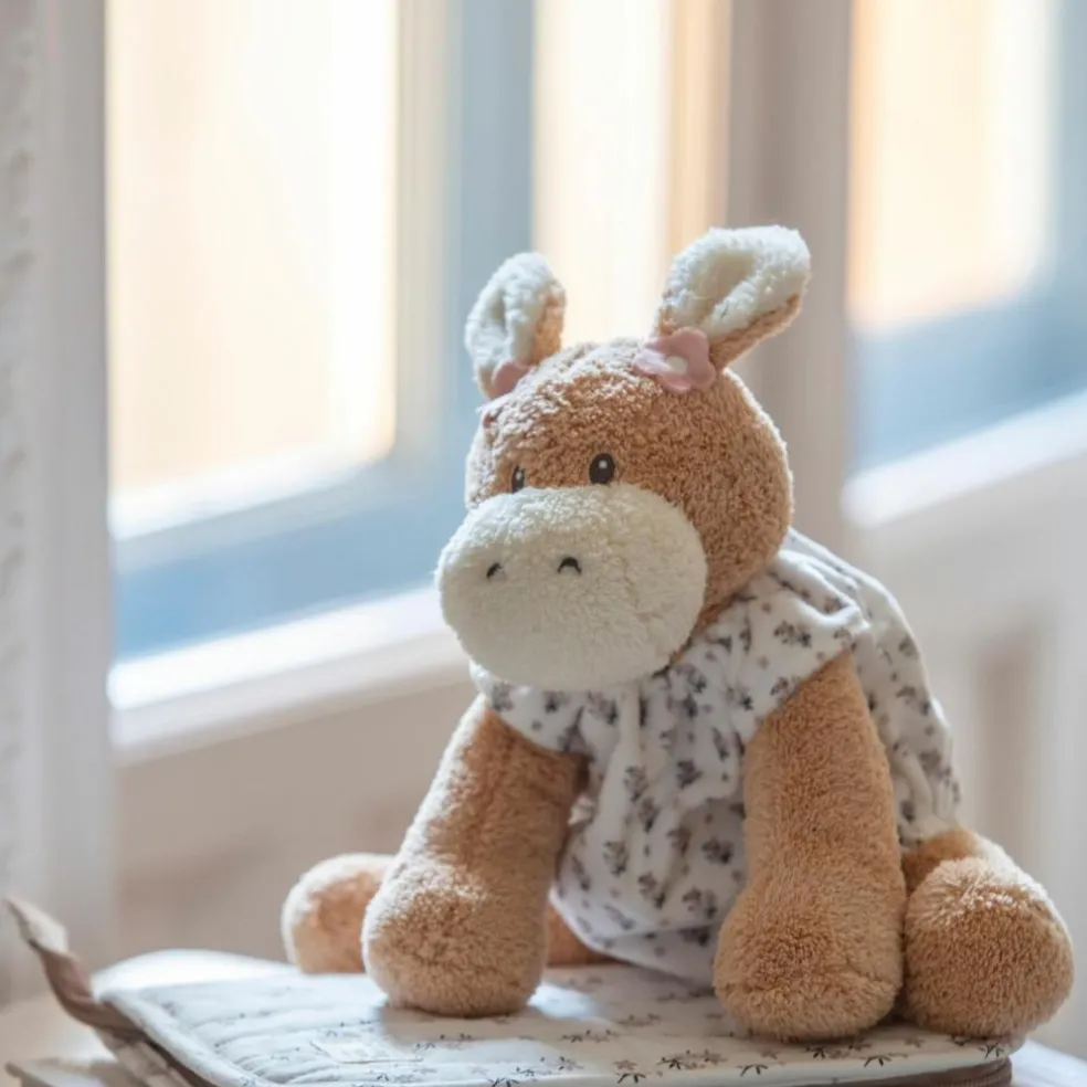 Âne en peluche Botton Fleurs