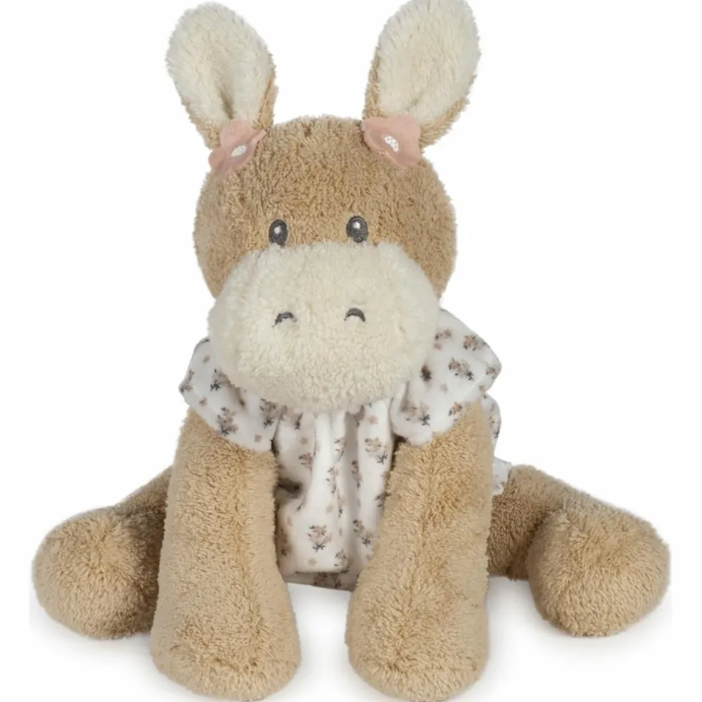 Âne en peluche Botton Fleurs