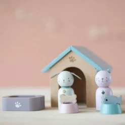 Niche chien et chat et accessoires en bois