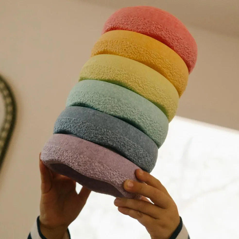 Original Mini rainbow pastel (6 blocs)