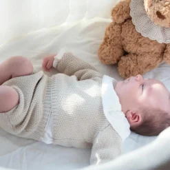 Ours en peluche tricot beige (29 cm)