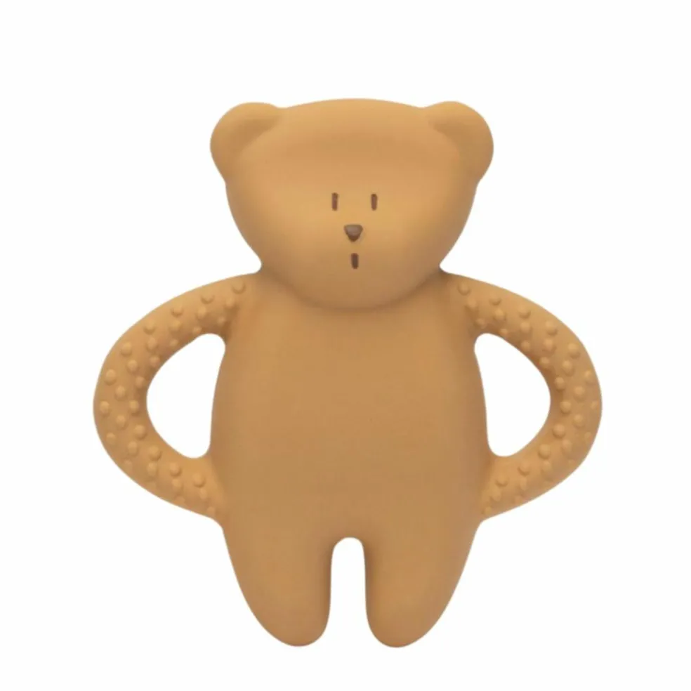 Ourson de dentition en caoutchouc naturel cappuccino