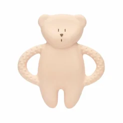 Ourson de dentition en caoutchouc naturel rose