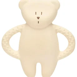 Ourson de dentition en caoutchouc naturel blanc polaire