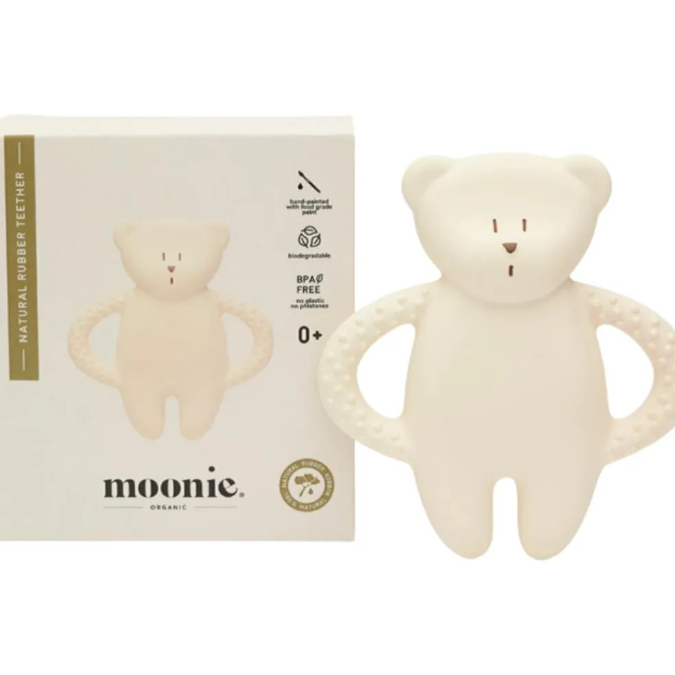 Ourson de dentition en caoutchouc naturel blanc polaire