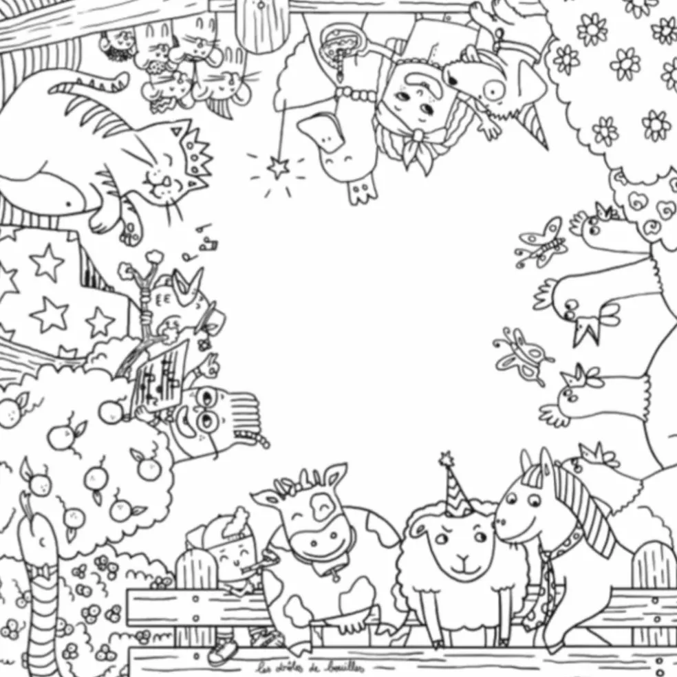 Pack 1 Coloritable + 2 Chaises Ferme