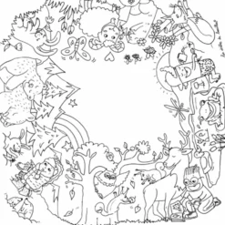 Pack 1 Coloritable + 2 Tabourets Forêt