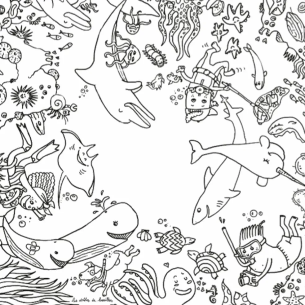 Pack 1 Coloritable + 2 Tabourets Plongée