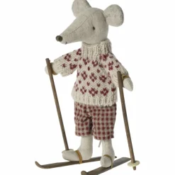 Paire de ski et bâtons Maman et Papa souris