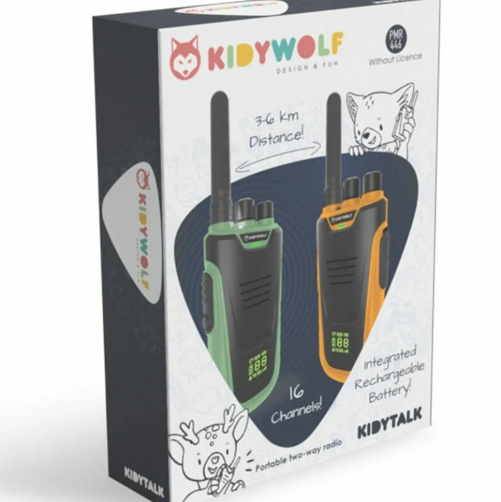 Paire de Talkie-Walkie KIDYTALK vert jaune