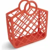 Panier de plage en silicone Rouge Corail