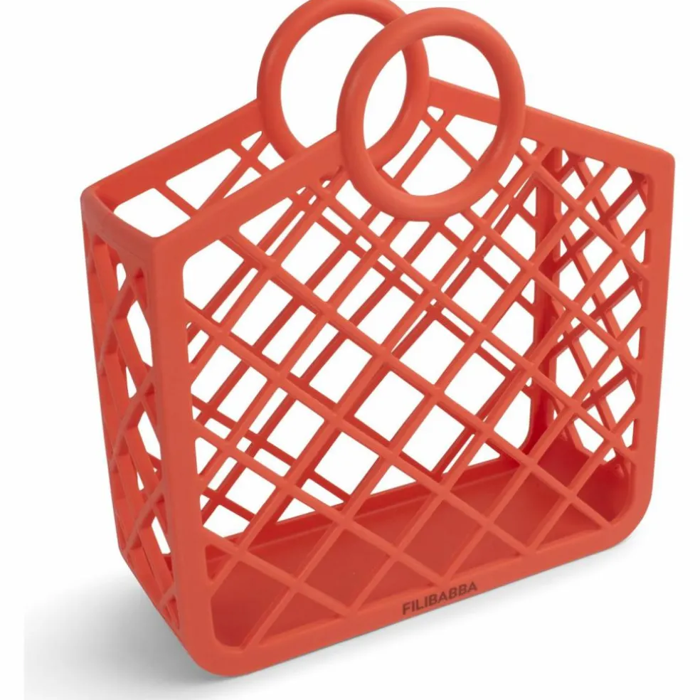 Panier de plage en silicone Rouge Corail