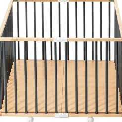 Parc pliant carré en bois Gaby hybride anthracite