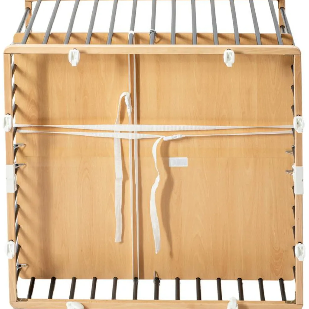 Parc pliant carré en bois Gaby hybride anthracite