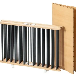 Parc pliant carré en bois Gaby hybride anthracite