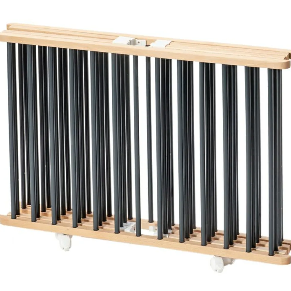 Parc pliant carré en bois Gaby hybride anthracite