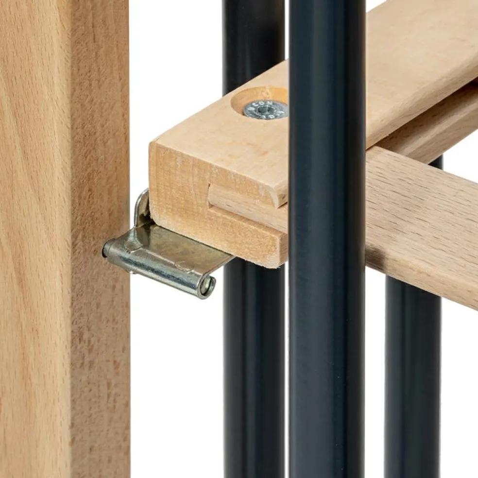 Parc pliant carré en bois Gaby hybride anthracite