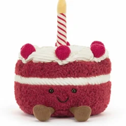 Peluche Amuseable Gâteau d'anniversaire Cerise (13 cm)