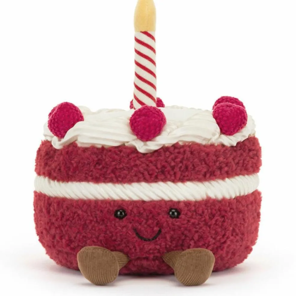 Peluche Amuseable Gâteau d'anniversaire Cerise (13 cm)