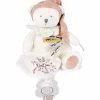 Peluche attache-sucette Ours Pantin Rose (20 cm)