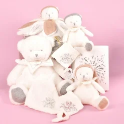 Peluche attache-sucette Ours Pantin Argent (20 cm)