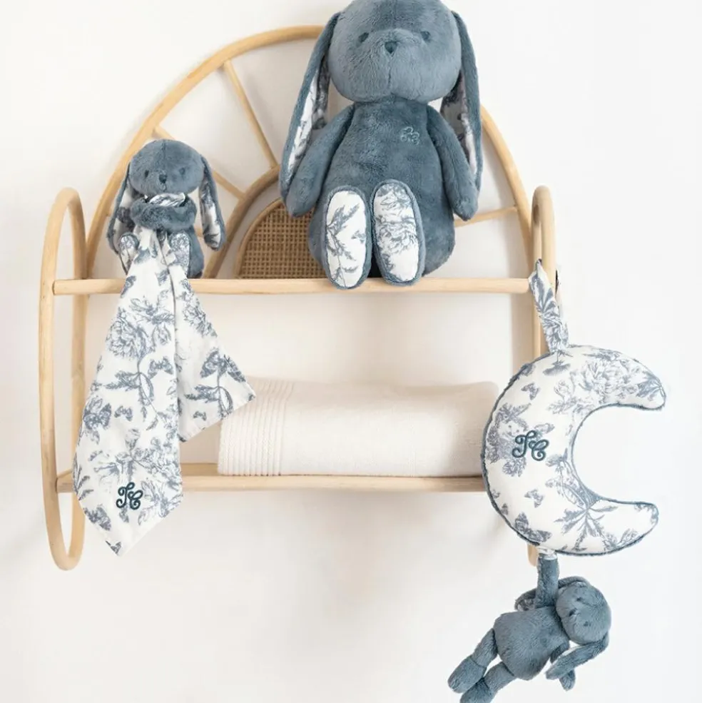 Peluche Augustin le lapin bleu (25 cm)