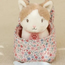 Peluche chat avec sac de transport Marley