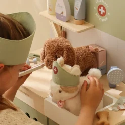 Peluche chien avec sac de transport Jackie