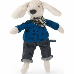 Peluche chien Pilou bleu Puce et Pilou (30 cm)
