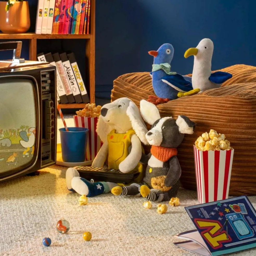 Peluche chien Pilou jaune Puce et Pilou (37 cm)