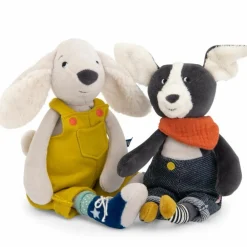 Peluche chien Pilou jaune Puce et Pilou (37 cm)