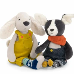 Peluche chien Puce bleu Puce et Pilou (26 cm)