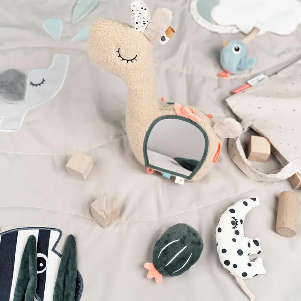 Peluche d'activités avec miroir Lalee Sable
