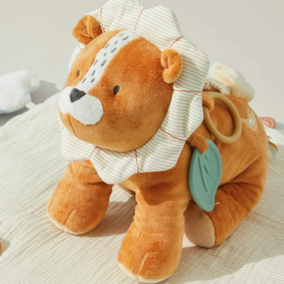 Peluche d'activités Babou en veloudoux caramel (26 cm)