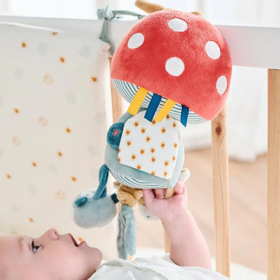 Peluche d'activités Champignon Felix et Léo (32 cm)