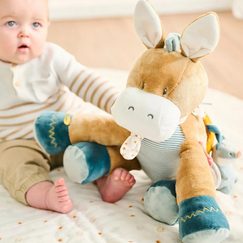 Peluche d'activités Léo l'âne (45 cm)