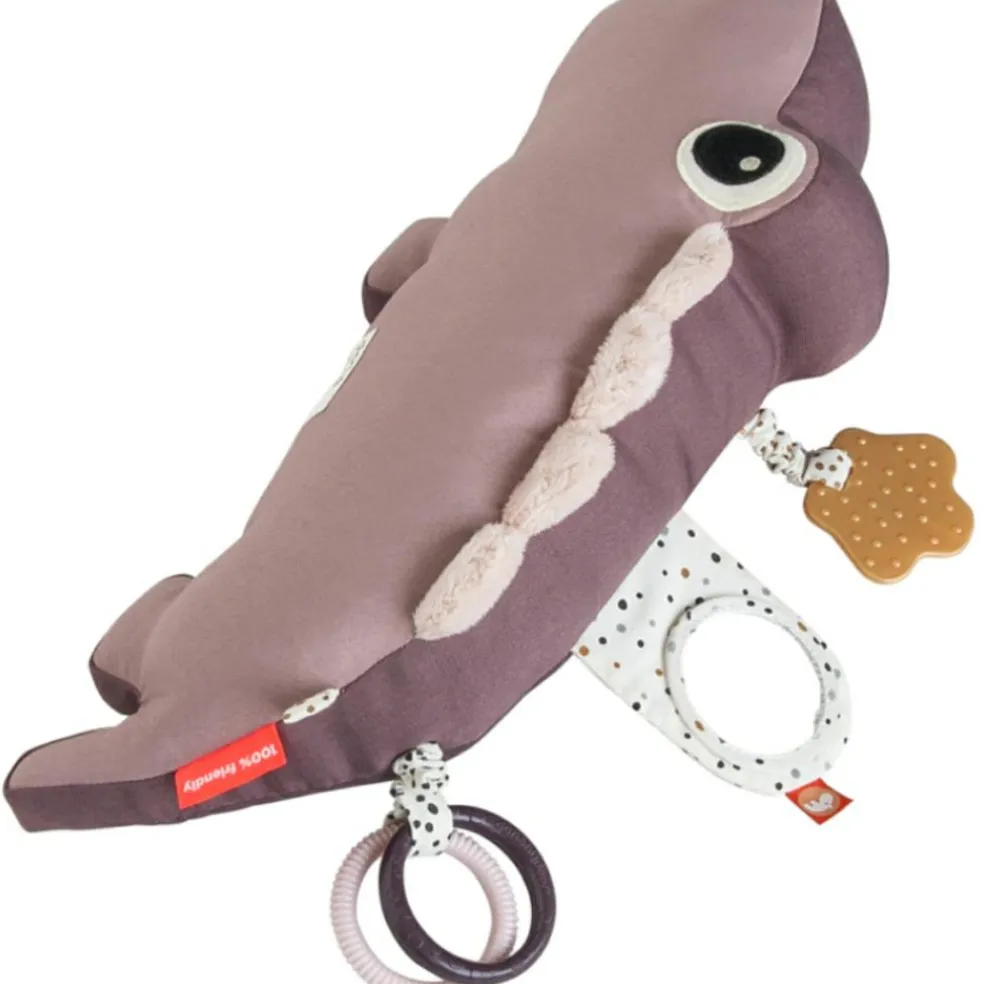 Peluche d'activités vibrante Croco rose