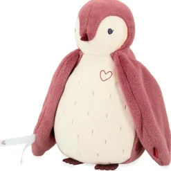 Peluche enregistreuse vocale et bruits blancs Manchot rose (25 cm)