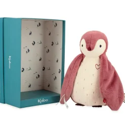 Peluche enregistreuse vocale et bruits blancs Manchot rose (25 cm)