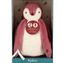 Peluche enregistreuse vocale et bruits blancs Manchot rose (25 cm)