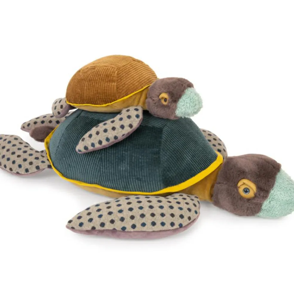 Peluche géante Grande tortue Tout autour du monde (60 cm)