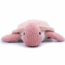 Peluche géante Les Ptipotos Sauvenou maman-bébé tortue rose (49 cm)