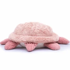Peluche géante Les Ptipotos Sauvenou maman-bébé tortue rose (49 cm)