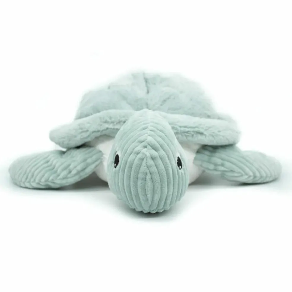 Peluche géante Les Ptipotos Sauvenou maman-bébé tortue menthe (49 cm)